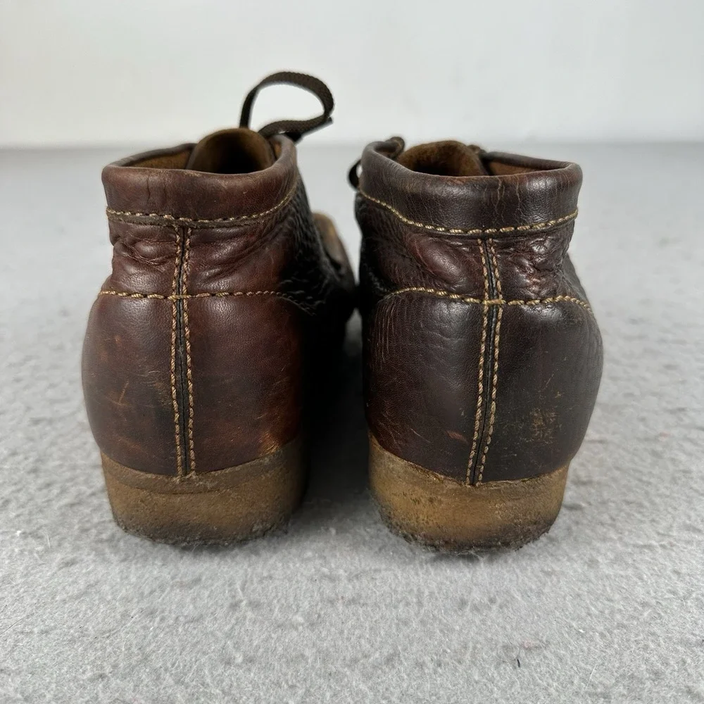 Clarks Originals Wallabee Boot Brown Leather Crepe Sole Mid‎ Cut Chukka US 8